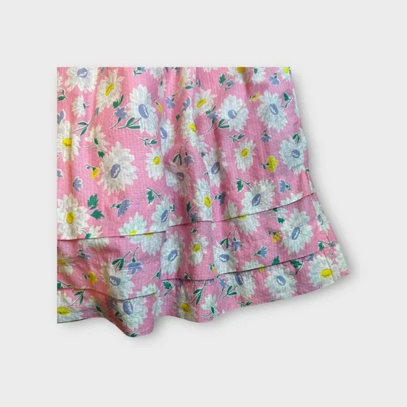 Mini Boden Cap Sleeve Pink Floral Smocked Dress - Picture 8 of 8